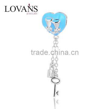 Heart Charms Promotion Chrisrmas Bells Gift Silver Beads Fit Bracelet photo-2