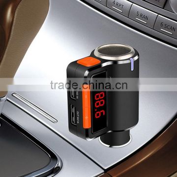 2016 New Wireless Car FM Transmitter MP3 Player LED Display Dual USB Car Charger Bluetooth Handsfree