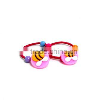 Cute PVC topper cheap custom printed elastic hair band