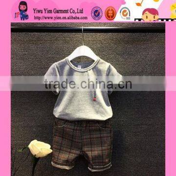 2015 Summer New Design Cotton Clothing Wholesale Cheaper Selling Custom Hot Fashion Kids boy Clothing