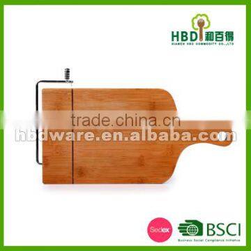 High quality cheese cutting board with stainless steel slicer