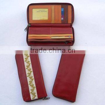 Wholesale Vintage Handmade Luxury Genuine Leather Wallets With Fine Embroidery photo-2