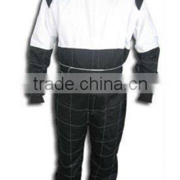 Black And White Karting Suit