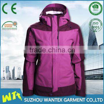 hot sale colourful waterproof jacket ski jacket outdoor jacket women