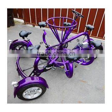 Pedal 7 Seat Adult Tricycle Conference Cycle for City Tour