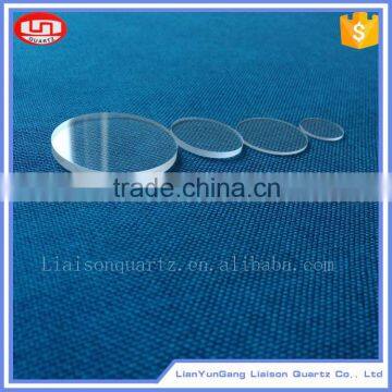 China Quartz Products clear Wholesale galss blocks , polished optical quartz glass round plate