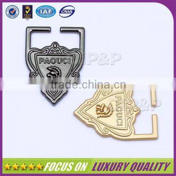 New fashion design gold metal name badge for pants