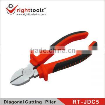 RIGHTTOOLS RT-JDC5 High quality Polished finish side cutting pliers with TPR handle,wire cutting plier