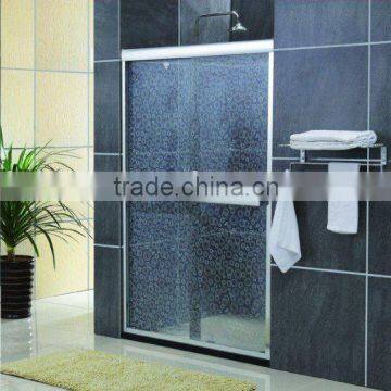 New aluminum alloy frame glass shower enclosure , double sliding glass shower cubicle,elect glass shower door screen KDS-PM02-1