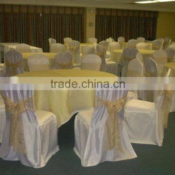 100%polyester satin for silver chair cover fabric