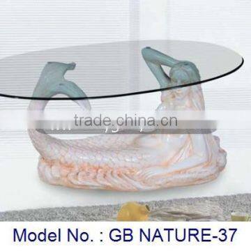 Attractive Appearance Coffee Table With Mermaid Decoration For Home Indoor Living Room Center Uphosterly Exotic Furniture