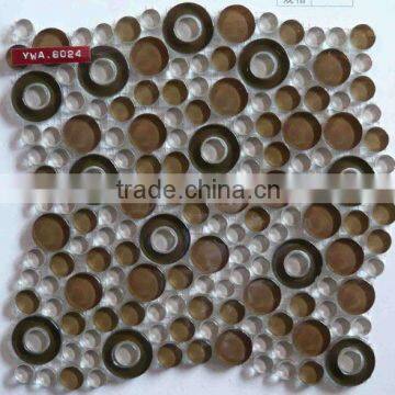 Glass tile round shape mosaic tile