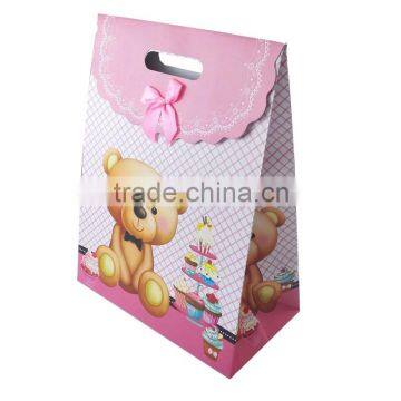 Custom Paper Gift Bags With Handles, Cheap Sticky Gift Bags With Vecro Closure