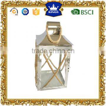 Stainless steel metal hangable lattice candle lanterns