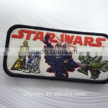 Round High Density Woven Label With Serging Border for Kids Garment