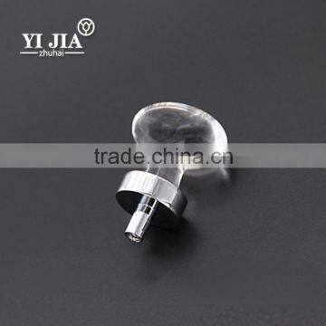 1 1/4 inch clear zinc alloy polished chrome crystal knob