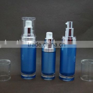 Popular acrylic lotion bottle plastic liquid bottle cosmetic packaging round shape