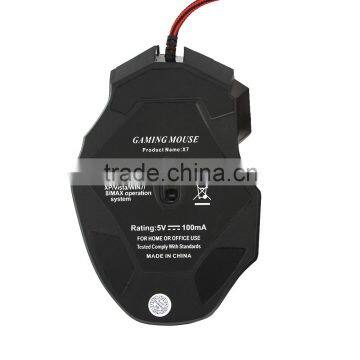 Hot Sale 2400DPI Wired 7D Optical PRO Gaming Mouse Mice Black