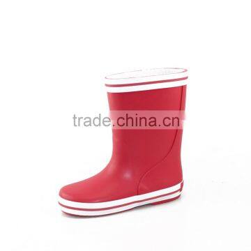 Waterproof shoes red rain boots with fur lining