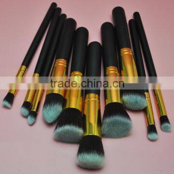 Hot Sale Wood Cosmetic 10pcs Makeup Brushes
