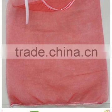 knitted plastic drawstring mesh bag