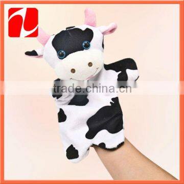 Custom cow plush puppet/plush finger puppet