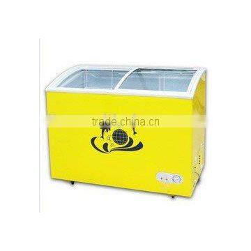 GLASS CURVED DOOR CHEST FREEZER