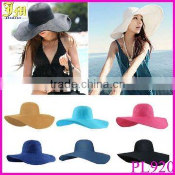 Fashion Women Ladies Floppy Bohemia Straw Hat Wide Large Brim Sun Hat Summer Beach