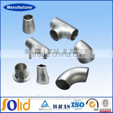 High Pressure Pipeline Welded Stainless Steel Buttweld Pipe Fittings Bevel Ends