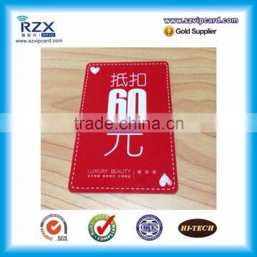 Loyalty gift card non standard barcode PVC membership card