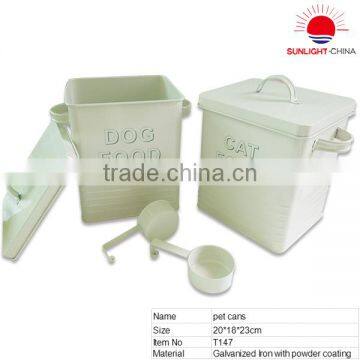 metal dog food bucket pet food bin food container laundry bin with scoop