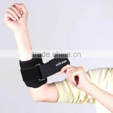 Wrap-around Black Sports Elbow Support Brace Band Strap with Pressure Pad