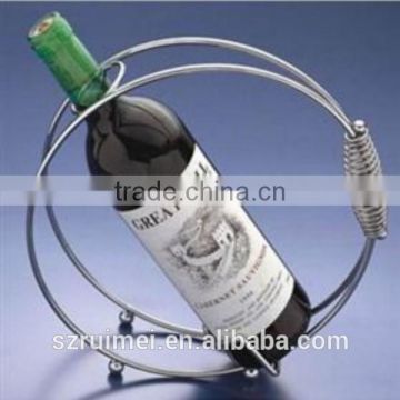 Costomized nice look top-design metal single bottle wine rack