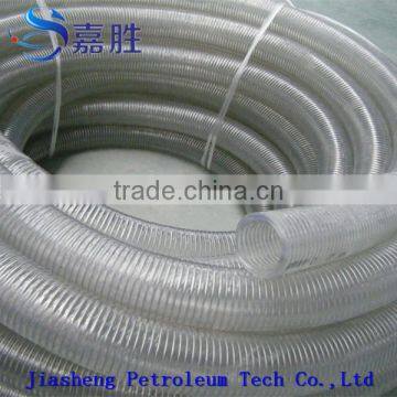 Wholesale PVC and steel wire-spring Oil Hose with the reinforced layer