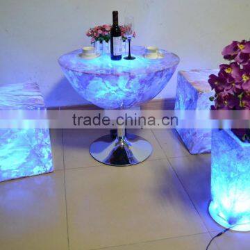 RGBW Color Change Remote Control Illuminated Commercial Led Furniture /led Bar Table photo-5