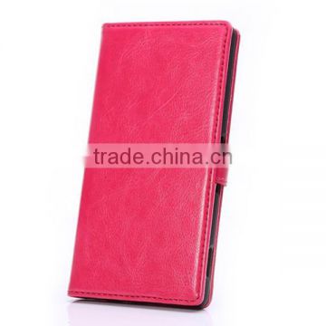 Manufacturer Cheap Mobile Phone Leather Flip Phone Case for Sony Z3 Leather Flip Back Case photo-2