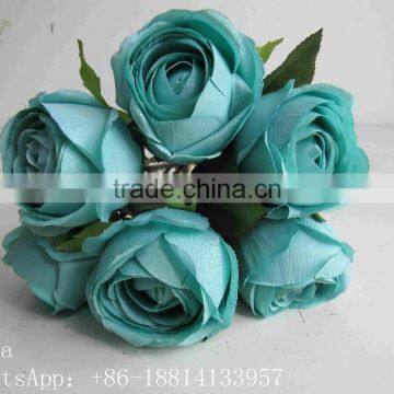 Bulk artificial rose flower six heads flower rose