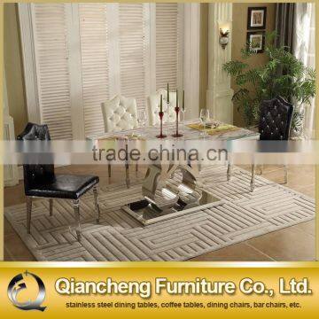 Metal Heart-Shaped Leg Marble Table Chair photo-6