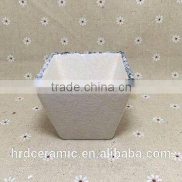 China Manufacturer Stocked White Porcelain Square Ceramic Dish photo-3
