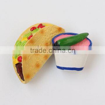 Custom Design Rolling Bread With Vegetable and Meat 3D Resin Fridge Magnet photo-4