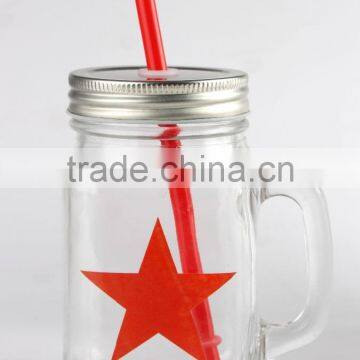 Set of 4 Cheap Hot Sale Screw Cap Star Mason Jar photo-3