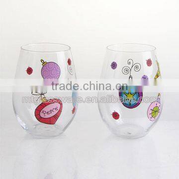 Cute and Colorful Decal Drinking Water Glass Cup photo-2