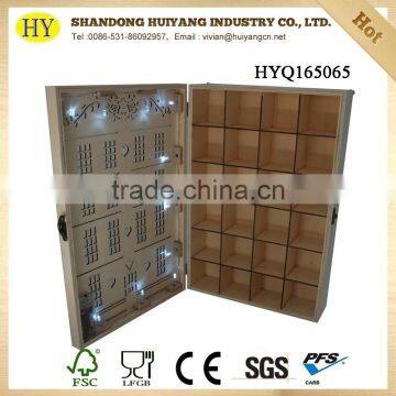 wholesale unfinished christmas wooden advent calendar with led light