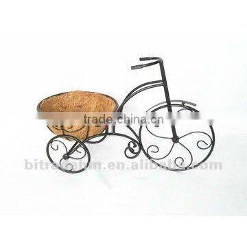 Coco plant holder with bicycle