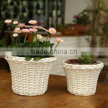 2015 wholesale wicker flower wickerwork vase