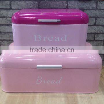 Bright Color Vintage Metal Bread Storage Box/Bread Canister/Metal Bread Tin photo-3