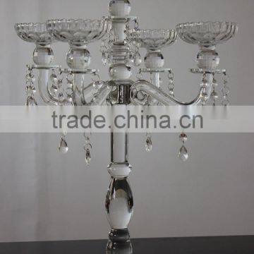 Jingyage Customized Wedding Candelabra With Hanging Crystals photo-2