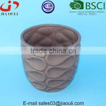 Wave Pattern Ceramic Succulent Planter Pot Matte Finish, Modern Minimalist Home Decoration photo-4