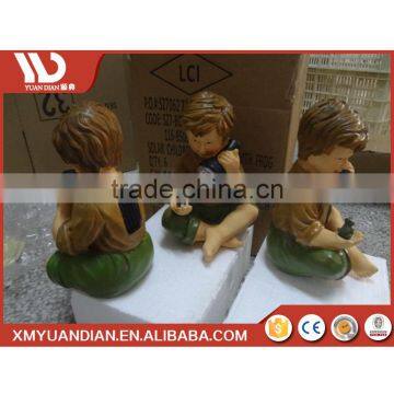 China Wholesale Websites Art Work Resin Craft Led Garden Solar Light With Timer photo-3