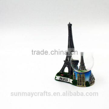 Custom Polyresin France Eiffel Tower Souvenir Snow Globe for Sale photo-3